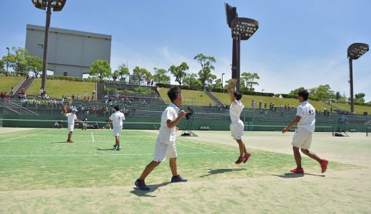 県総体団体戦、中国大会出場決定（ソフトテニス）