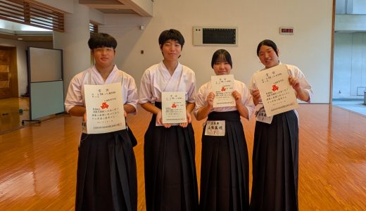 広島地区高校弓道新人大会（１年の部）女子団体優勝